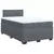 Vidaxl Box spring postelja z vzmetnico temno siva 120x200 cm žamet