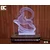 Black Cut 3D Lampa Ovan, Crvena