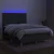 vidaXL Box spring postelja z vzmetnico LED temno siva 140x190 cm blago