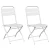 Sklopiva stolica za vrt 2 pcs Bijelo 42 x 52 x 82cm