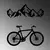 Wallity Zidna dekoracija Mountain And Bicycle - L, 70 x 38 cm, Crna