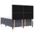 vidaXL Box Spring Postelja z Blazino Temno Siva 140x200 cm Žamet