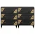 Kreveta s ladicama 2 pcs Crna 60 x 33 x 75 cm Čvrsto drvo manga