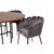 Venture Design Jedilna miza in komplet stolov okrogla miza 140x75 cm rjava in siva