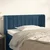 Vidaxl Vzglavje z ušesi temno modro 103x16x78/88 cm žamet