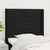 Vidaxl Vzglavje z ušesi črno 103x16x118/128 cm blago