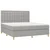 Vidaxl Box spring postelja z vzmetnico LED sv. siva 180x200 cm blago