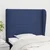 Vidaxl Vzglavje z ušesi modro 93x23x118/128 cm blago