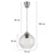 Brilagi - LED luster na sajli RETRO GLASS 1xE27/60W/230V prečnik 18 cm srebrna/prozirna