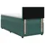 vidaXL Postelja boxspring z vzmetnico Temno zelena 90 x 190 cm Žamet