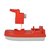 Brod s vodenim topom Fireboat Aquaplay s dometom od 10 metara i kapetanom krokodilom Nilsom (kompatibilan s Duplom)