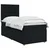 vidaXL Postelja boxspring z vzmetnico Črna 80 x 200 cm Blago