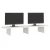 Stalak za monitor bijeli 100x27x15 cm od masivne borovine