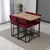 Hanah Home Set barskih stolova i stolica, 110 x 92 x 70 cm, 5 delova, Bordo