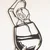 Wallity Zidna dekoracija Glass of Wine Girl-APT749 M, 33x69 cm, 1.2 mm, Crna