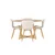 Venture Design Jedilna miza in stol komplet Yakidon Lilja miza 120x75 cm stol 50x80x48 cm rjava bež