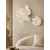 WallXpert set 3D zidnih ukrasa cvet od EVA pene DM0012, 2 kom, beli