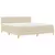 LED Box Spring Krevet s LED trakama Krema 180 x 200 cm tkanina