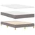 Vidaxl LED Box Spring Postelja z LED trakami Taupe 120 x 200 cm blago