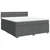 Vidaxl Box spring postelja z vzmetnico temno siva 180x200 cm blago