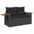 10-dijelni set vrtnih sofa s jastucima crni poliratana bagrem