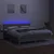 Vidaxl Box spring postelja z vzmetnico LED sv. siva 160x200 cm blago