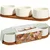 EXCELLENT Komplet servirnih skled porcelan KO-210001590 4 kosi bel