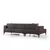 Atelier del Sofa Ugaona garnitura Horizon 85x43x207cm Tamnosiva