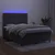 Vidaxl Box spring postelja z vzmetnico LED temno siva 140x190 cm žamet