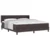 Vidaxl Postelja boxspring z vzmetnico Temno rjava 180 x 200 cm