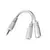 GEMBIRD Audio kabl 3.5mm/2x3.5mm, M/F 0,1 m beli