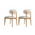 HANAH HOME Set 2 stolice Lionte White Light Oak