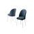 Hanah Home set trpezarijskih stolica Mara 8 kom, antracit tkanina Babyface, bele metalne noge