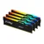 Memorija DDR5 64GB (4x16GB) 6000MT/s Kingston Fury Beast RGB KF560C40BBAK4-64