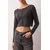 Trendyol Milla ženska bluza Twoaw26Bz00123, Antracit-Siva