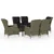 Vrtna jedilna garnitura 7-delna rjava - vidaXL - Rjava - 124 - 140 cm dolžina mize - vidaXL