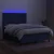 Vidaxl Box spring postelja z vzmetnico LED modra 140x190 cm blago
