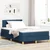 LED Box Spring Krevet s LED trakama Plava 120 x 200 cm tkanina