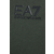 Pamučna dukserica EA7 Emporio Armani za muškarce, boja: zelena, s kapuljačom, bez uzorka