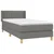 Vidaxl Box spring postelja z vzmetnico temno siva 100x200 cm blago