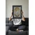 WallXpert uramljena slika 115230, The White Swan Hilme af Klint, beli labud u zlatnom ovalu, 50 x 70 cm, crni ram