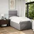 vidaXL Box spring postelja z vzmetnico taupe 100x200 cm blago