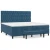 Den Box spring postelja z vzmetnico temno modra 200x200 cm žamet