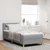 Vidaxl LED Box Spring Postelja Svetlo siva 90 x 200 cm blago