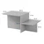 Hanah Home klub sto Harmony, 80 cm, travertin / orah Venezia