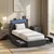 Songmics Posteljni okvir 160x200 cm Siva