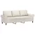 vidaXL Trosed krem 180 cm umetno usnje