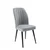 Hanah Home set trpezarijskih stolica Platinum 6 kom, siva tkanina Jerry, crne metalne noge