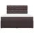 Vidaxl Box spring postelja z vzmetnico temno rjava 180x200 cm blago