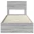 Krevet s od storage Siva Sonoma 75 x 190 cm Konstruirano drvo